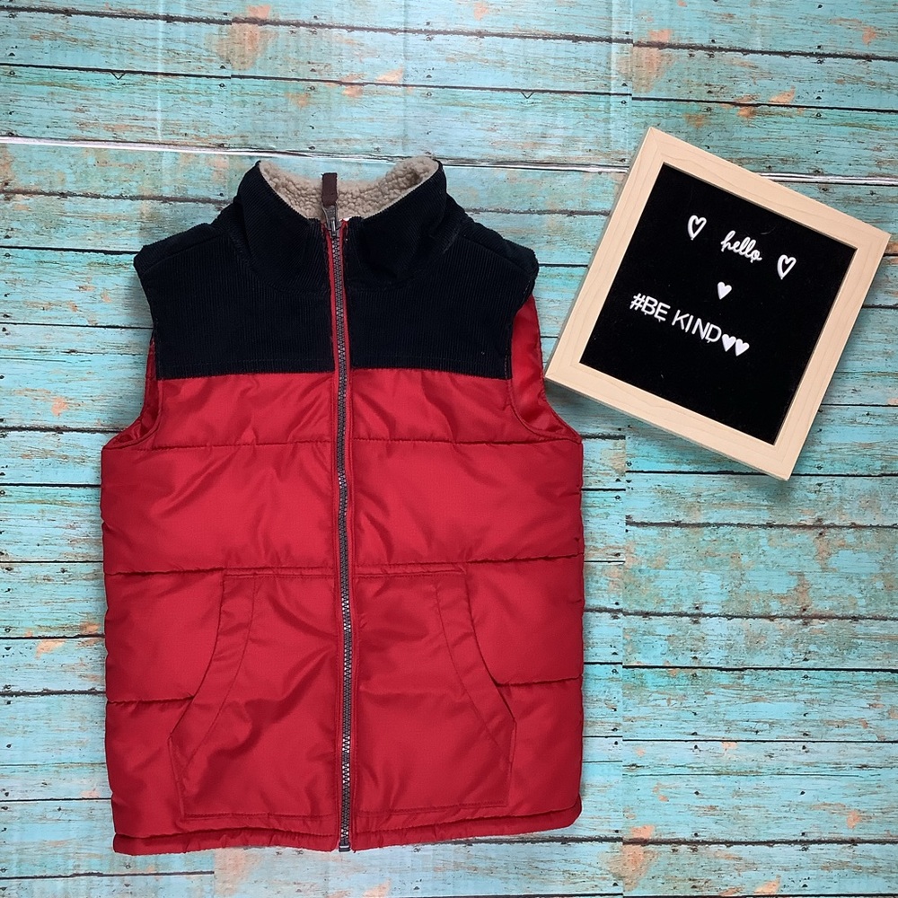 Carter Kids red puffy vest size 6